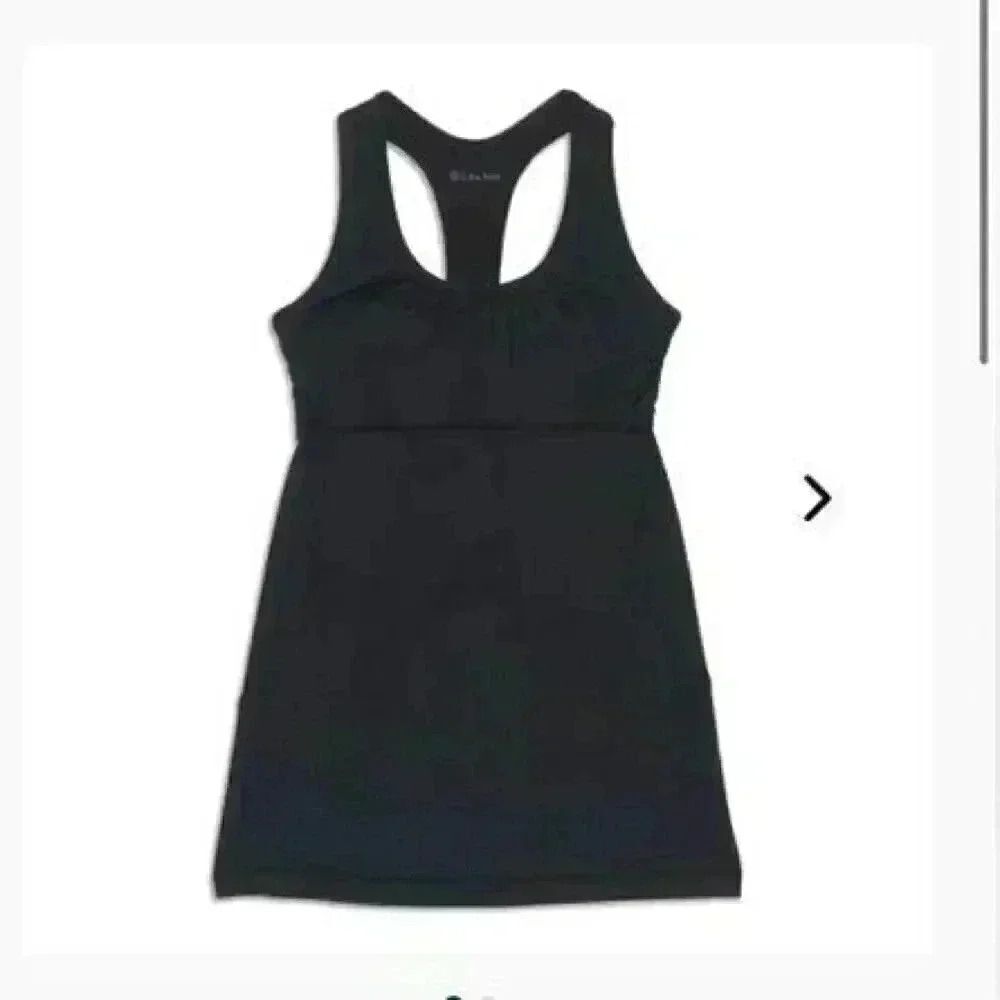 Lululemon Turbo Tank Black 4 Built In Bra Y2K